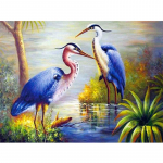Pilnas 5D &bdquo;pasidaryk pats&ldquo; deimantinis paveikslas Mėlynas kranas deimantinis siuvinėjimas Visi&scaron;kai klojamas kryželiu namų dekoras rankų darbo dovana 20x30cm