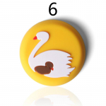 6 rinkiniai Cartoon silicio durų anti-susidūrimo padas pastorintas sieninis durų rankenos apsauginis padėklas stalo kampinės durelės galinių amortizatorių nutildymas ir atsparus smūgiams 1