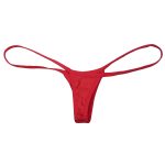 Moteri&scaron;ki tamprūs mažo auk&scaron;čio &bdquo;micro Mini G-String&ldquo; stringai su nugara, bikini apatinis apatinis trikotažas raudona