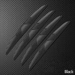 4 vnt. Automobilio durelių &scaron;oninio kra&scaron;to apsauga nuo susidūrimo juostos lipdukai Apsaugos galinio vaizdo veidrodėlio dangtelio apsauga juoda