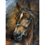 &bdquo;Pasidaryk pats&ldquo; arklys, 5D deimantinis pie&scaron;imas kryželiu, pilnai apvalus Kalnų kri&scaron;tolas, deimantinis siuvinėjimas gyvūnas Full Round 20x30CM