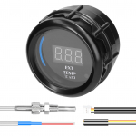 52 mm i&scaron;metamųjų dujų temperatūros matuoklis skaitmeninis automobilio i&scaron;orinės temperatūros matuoklio LED ekranas EGT (40-120)Celsijaus x10 su juoda