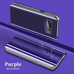 Prabangus i&scaron;manusis veidrodinis atverčiamas dėklas, skirtas Samsung Galaxy S22 S20 S21 S8 S9 S10 Ultra Note 8 9 10 20 Plus S7 FE S10e S20FE Coque Coque Samsung S20 FE violetinė