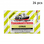 Pastilės Fisherman's Friend, Citrusinių vaisių, Citrusinių vaisių skonio pastilės be cukraus, 25 g. x 6 /12 / 24 vnt 25 g. x 24 pcs