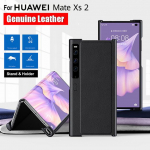 Natūralios odos Huawei Mate Xs 2 Xs2 dėklas Ultra plonas sulankstomas stovo galinis dangtelis, skirtas Huawei Mate Xs 2 5g dėklui Fundas Capa For Huawei Mate XS 2 juoda