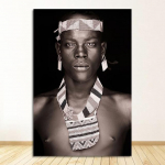 Namų apdaila Juoda ir balta Svetainės drobė Tapyba Sienų Paveikslėliai Quadro Cuadros Afrikos Moterys Vyras Sienos Menas Portretas 21cm&times;30cm NoFrame