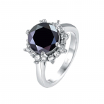 Bague Ringen Prabangus 3,5 karatų moissanito deimantų papuo&scaron;alas S925 Sterling Sidabrinis vestuvinis žiedas moterims Gėlės formos dizaino 5-9 dydis
