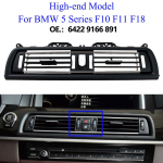 Skirta BMW 5 serijos F10 F11 Vidurinė centrinė chromuota oro kondicionavimo panelė AC ventiliacijos grotelių dangtelis 520i 525i 528i 530i 535i High-End Model