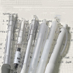 6 vnt/komplektas Lovely gelinis ra&scaron;iklis su laikymo mai&scaron;eliu Simplicity Candy Color Kanceliarinės prekės gelio ra&scaron;iklis 0,5 mm juodo ra&scaron;alo i&scaron;karpų albumo ra&scaron;iklio ra&scaron;ymo reikmenys