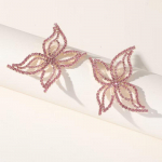 New Butterfly Zircon Earrings women's Korean Jewelry Literary Style Earrings Net Red Temperament Simple New rožinė