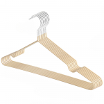 Metalinės pakabos, neslidžios metalinės drabužių džiovinimo kabyklos su plastikine danga, skirtos suaugusiems kabinti ir džiovinti drabužius, 10 vnt. 10-Pack smėlis