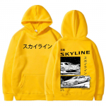 Drift japonų anime AE86 gobtuvas Initial D dvipusiai megztiniai su gobtuvu Unisex R34 Skyline GTR JDM laisvalaikio laisvi megztiniai M