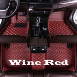 Car floor mats for Honda city 5-Seat 2015 2016 2017 2018 Custom auto foot Pads automobile carpet vyno raudonos spalvos
