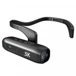 5K ant galvos tvirtinama kamera Ne&scaron;iojama WiFi vaizdo kamera Kamera Internetinė kamera 30MP Anti-shake IPX5 Atsparus vandeniui juoda