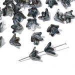 20 vnt. 10x13 mm maži lelijos stiklo karoliukai, skirti rankų darbo papuo&scaron;alams, auskarams, apyrankėms, kaklo papuo&scaron;alams, plaukų segtukų kūrimo priedams 10x13mm 20pcs