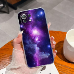 Skirtas Xiaomi Poco M4 X5 Pro 10T Lite 11 Lite 5G NE telefono dėklo dangtelis Starry Sky skaidrus matinis mink&scaron;tas silikonas, atsparus smūgiams, skirtas Xiaomi buferiui Xiaomi Mi Mix 2