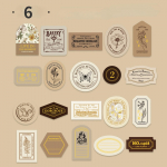 Retro Etikečių Lipdukai Ra&scaron;omi Sandarinimo Lipdukai Dekoravimui Rankų darbo knygų lipdukai Estetinės Kanceliarinės prekės 40 vnt./dėžutėje