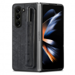 Madinga apyrankės S ra&scaron;iklio laikiklio odinis dėklas, skirtas Samsung Galaxy Z Fold 5 4 5G Fold5 Fold4 Fold3 Z Fold3 Z Fold4 Apsauginis dangtelis Samsung Z Fold 5 juoda