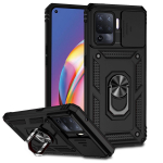 Stumdomas objektyvo dangtelis skirtas &bdquo;Oppo Reno5 Lite Reno 5F Reno 5 Lite&ldquo; apsauginiam smūgiui atspariam &scaron;arvų dėklui, skirtas OPPO A94 4G magnetinio automobilio žiedo laikiklio stovo dėklams Oppo Reno5F juoda