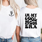 In My Cool Mom Era mar&scaron;kinėliai Hip Mama Mothers Day mar&scaron;kinėliai Moteri&scaron;ki medvilniniai laisvalaikio mar&scaron;kinėliai trumpomis rankovėmis Vasariniai gatvės drabužiai, universalūs L