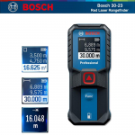 Bosch GLM 30-23 raudonas lazerinis atstumo matuoklis 0,15&ndash;30 m kelių matavimo diapazonų lazerinis atstumo matuoklis skaitmeninis matavimo ruletė