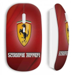 Belaidis pelė - Ferrari - Raudona - WiFi USB raktas komplekte - Suderinama su Mac ir PC - Logotipo dizainas
