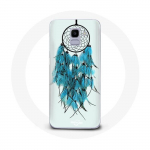 Coque pour Samsung Galaxy A6 2018 Attrape R&ecirc;ve Bleu Fond Blanc