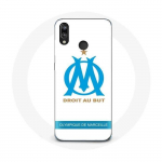 Coque pour Huawei P20 Lite Olympique de Marseille Logo Fond Blanc