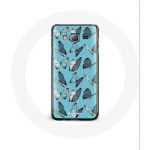 Coque pour samsung galaxy J3 Papillons Fond Bleu