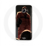Coque pour samsung galaxy S6 Squid Game Soldat Rouge avec Masque Triangle