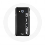 Coque pour samsung galaxy J3 Amg Logo Carbone Texture