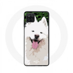 Coque pour Samsung Galaxy A42 5G Samoy&egrave;de Blanc Race de chiens