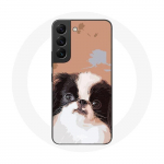 Dėklas Samsung Galaxy S22 Japonų spanielis Juodas ir Baltas &Scaron;unų veislė
