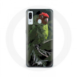 Coque pour Samsung Galaxy A20e Pionus Perroquet Rouge Vert