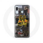 Coque pour Samsung Galaxy A40 Cobra Kai Logo Affiche S&eacute;rie