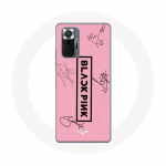 Dėklas Xiaomi Redmi Note 10 Pro - Blackpink - Juodas logotipas - Mink&scaron;tas silikonas - Rožinis - Unisex juoda