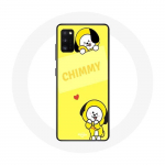 Coque pour Samsung Galaxy A41 BTS Bangtan BT21 Chimmy Jimin Fond Jaune