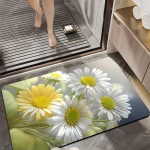 3D grindų kilimėlis Little Daisy, stiprus sugeriantis, greitai i&scaron;džiūstantis pėdų kilimėlis vonios kambariui neslystantis mink&scaron;tas kilimėlis vonios kambario kilimas