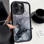 Skirta iPhone 16 15 14 Pro Max 13 Pro 12 Mini 11 XR XS smūgiams atsparus marmurinis ra&scaron;tas matinis TPU mink&scaron;tas dangtelis iPhone XR juoda
