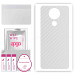 apgo Protective Skin Sticker for the back compatible with Blackview A80s, Wrap Film, Foil, Vinyl - Pattern Transparent Carbon