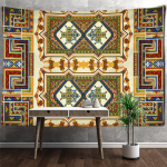 Europos vintažinio ra&scaron;to gobeleno pakabinimas ant sienos Boho psichodelinės raganos mandalos meno fono audinio namų dekoras 95x70cm