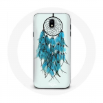 Coque pour samsung galaxy S4 Attrape R&ecirc;ve Bleu Fond Blanc