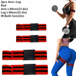 Treniruočių BFR Okliuzijos Juostos Kultūrizmas Sunkioji Atletika Rankų Kojų Raumenų Augimas Kraujo Tėkmės Ribojimo Juostos Fitneso Sporto Salės Įranga Arm and Leg Red