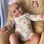 50/60 cm Maddie Reborn kūdikių žaislinė lėlė gyvas audinys arba pilnas silikoninis korpusas, imituojantis lėlės Mielos apkūnios atkurtos kūdikio lėlės Vaiko žaidimo žaislas prie&scaron; miegą 60cm cloth body