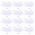 12 Pcs 350ml Refrigerator food Storage Box with lid  Frozen Meat  Fresh-keeping Box Superimposed Organizadore Storage Containers
