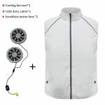 2024 M. vasaros vyri&scaron;ki drabužiai su oro kondicionieriumi, vėsinanti liemenė su ventiliatoriumi, nauja, įkraunama per USB, vėsinanti, sportinė, vyri&scaron;ka, lauko, vienspalvė striukė, didelio dydžio XL