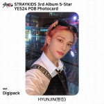 &bdquo;Stray Kids&ldquo; 5 žvaigždučių POB nuotraukų kortelė Applemusic Everline MMT Yes24 JYP Withmuu BDM MS Hyunjin - Yes24