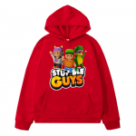 Stumble Guys Spausdinti gobtuvai Rudens žiemos vilnos megztiniai anime gobtuvai Megztinis Cartoon Striukė y2k sudadera vaiki&scaron;ki drabužiai merginoms 140 raudona