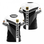 Vokietijos nacionalinės emblemos vyri&scaron;ki mar&scaron;kinėliai su 3D spausdinimu Vasaros kietas vaikinas, greitai džiūstantis trumpomis rankovėmis Oversize Street Sports Casual Trend Top M