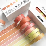 8 vnt Pure Color Basic Decoration Washi maskavimo juosta Scrapbooking stacionarios mokyklos reikmenys